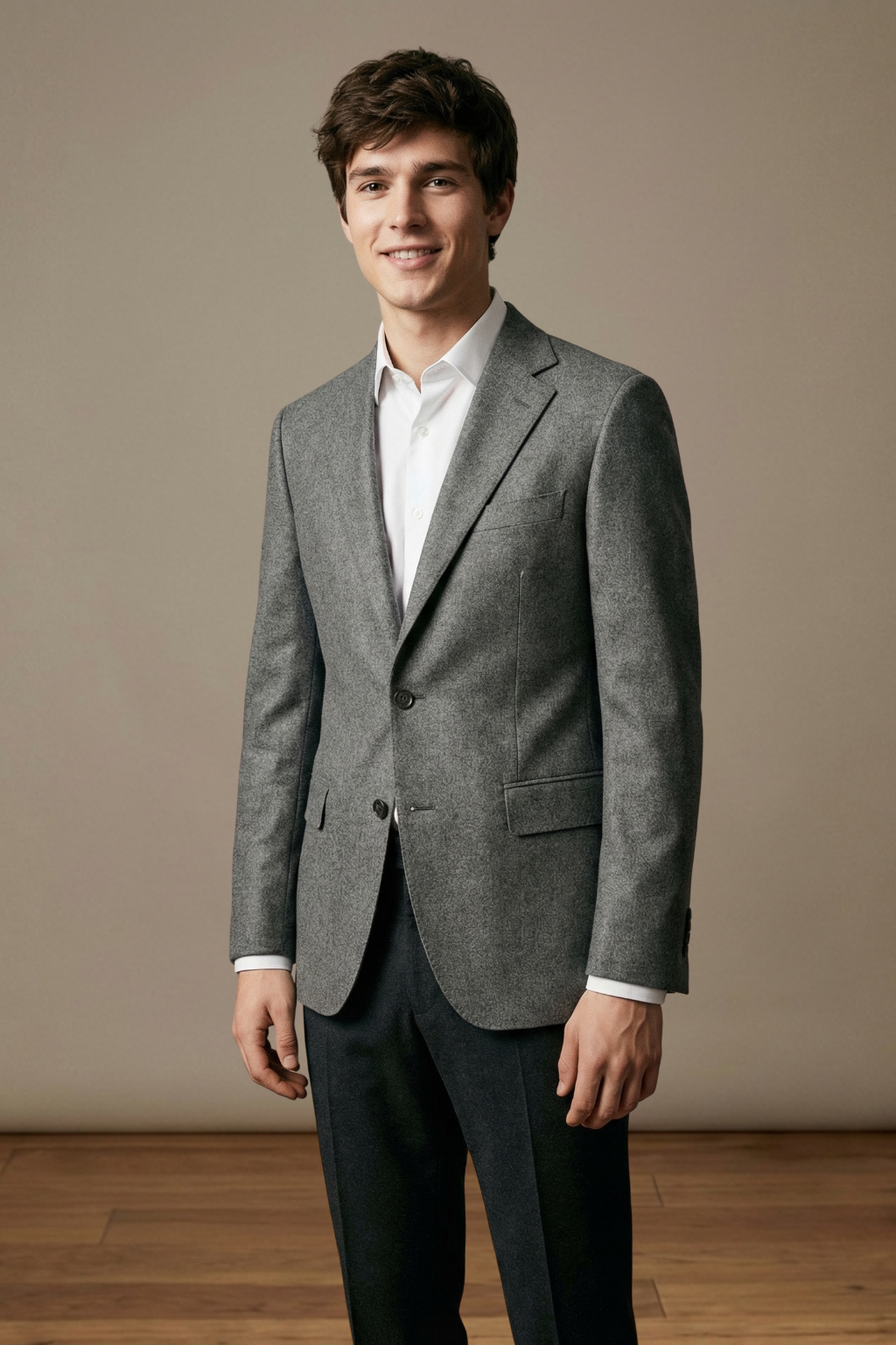 Preppy College Grey Fraternity Blazer – Modern Campus Style