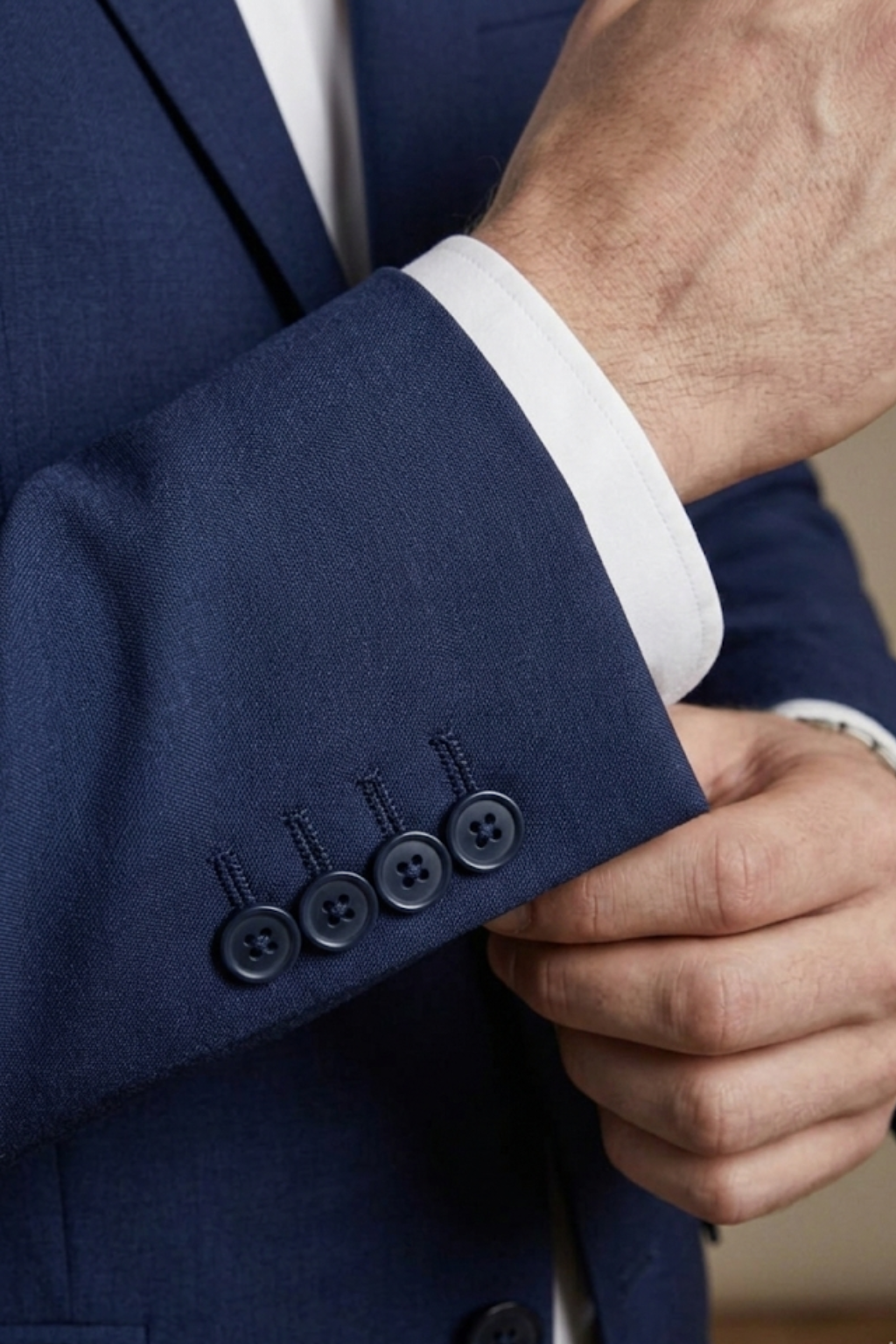 Classic Navy Slim Fit Suit for Tall Men