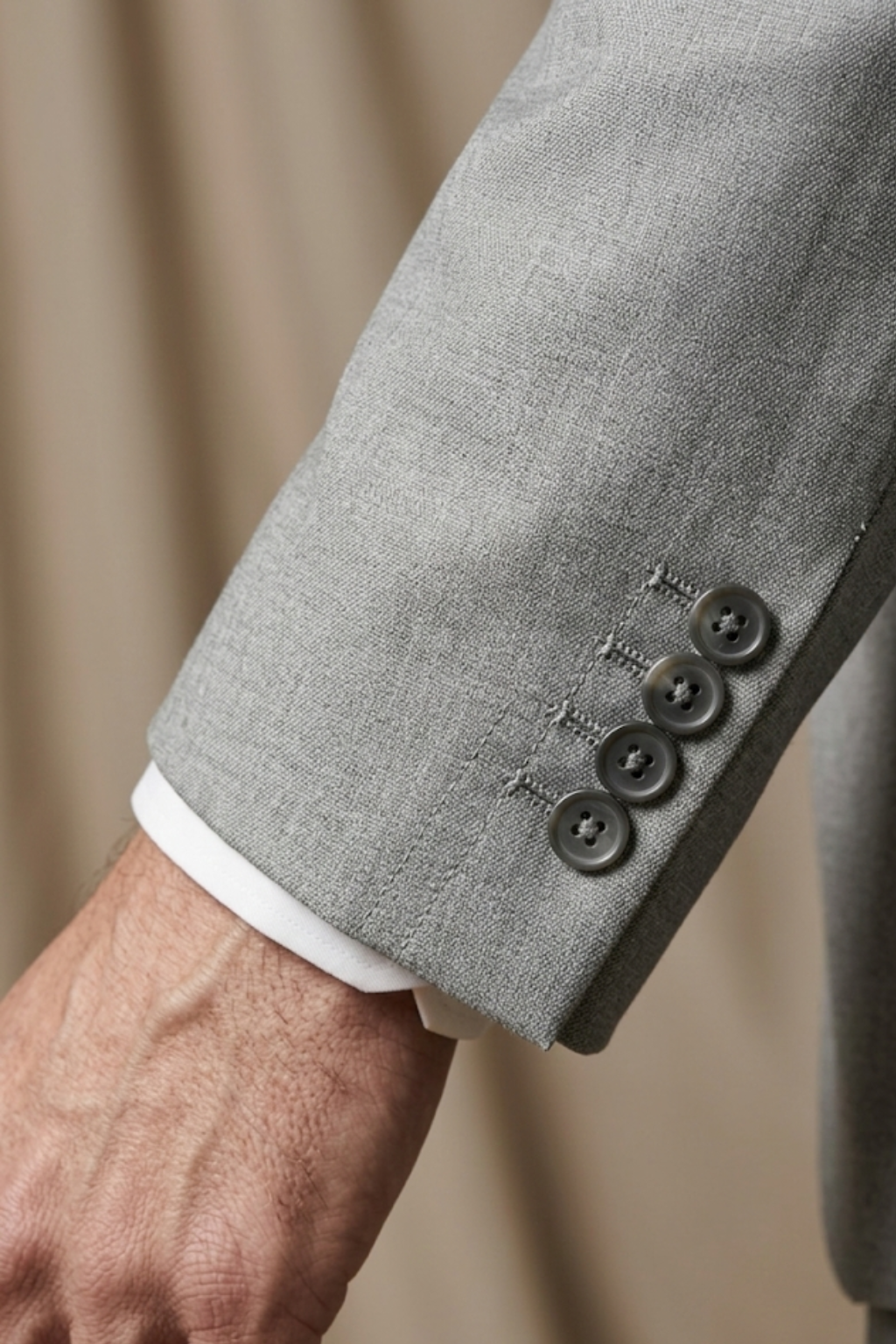 Modern Light Grey Suit for Tall Men – Tailored Slim Executive Fit