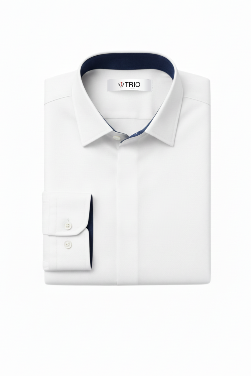 Palatial White with Navy Contrast