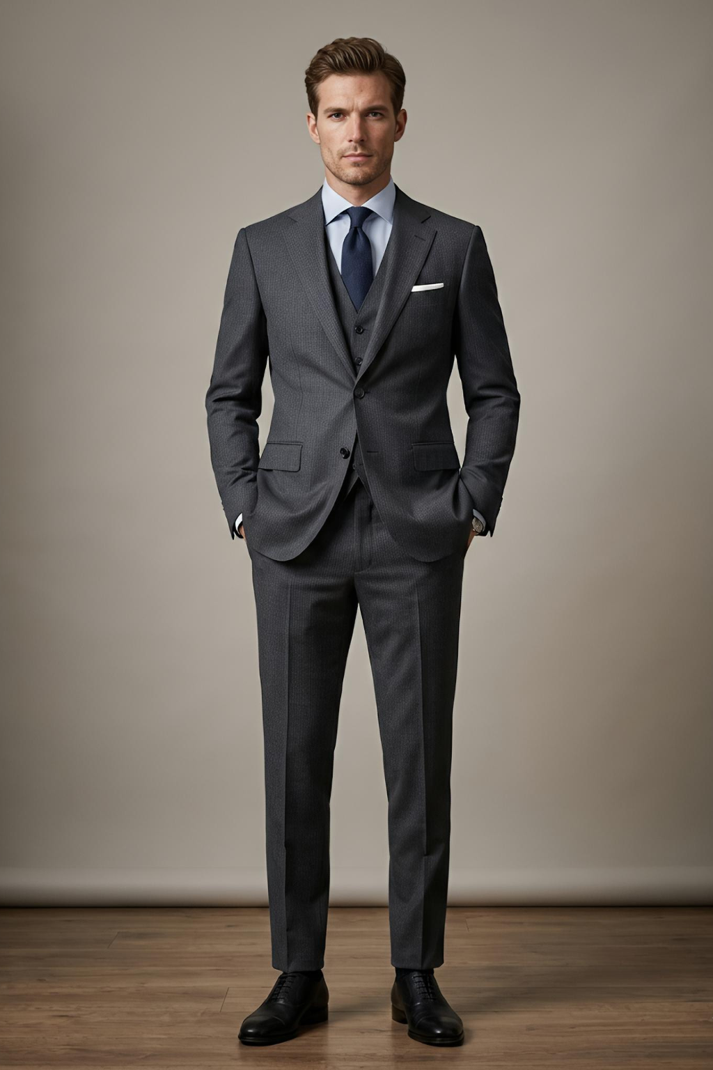 Graphite Striped Suit