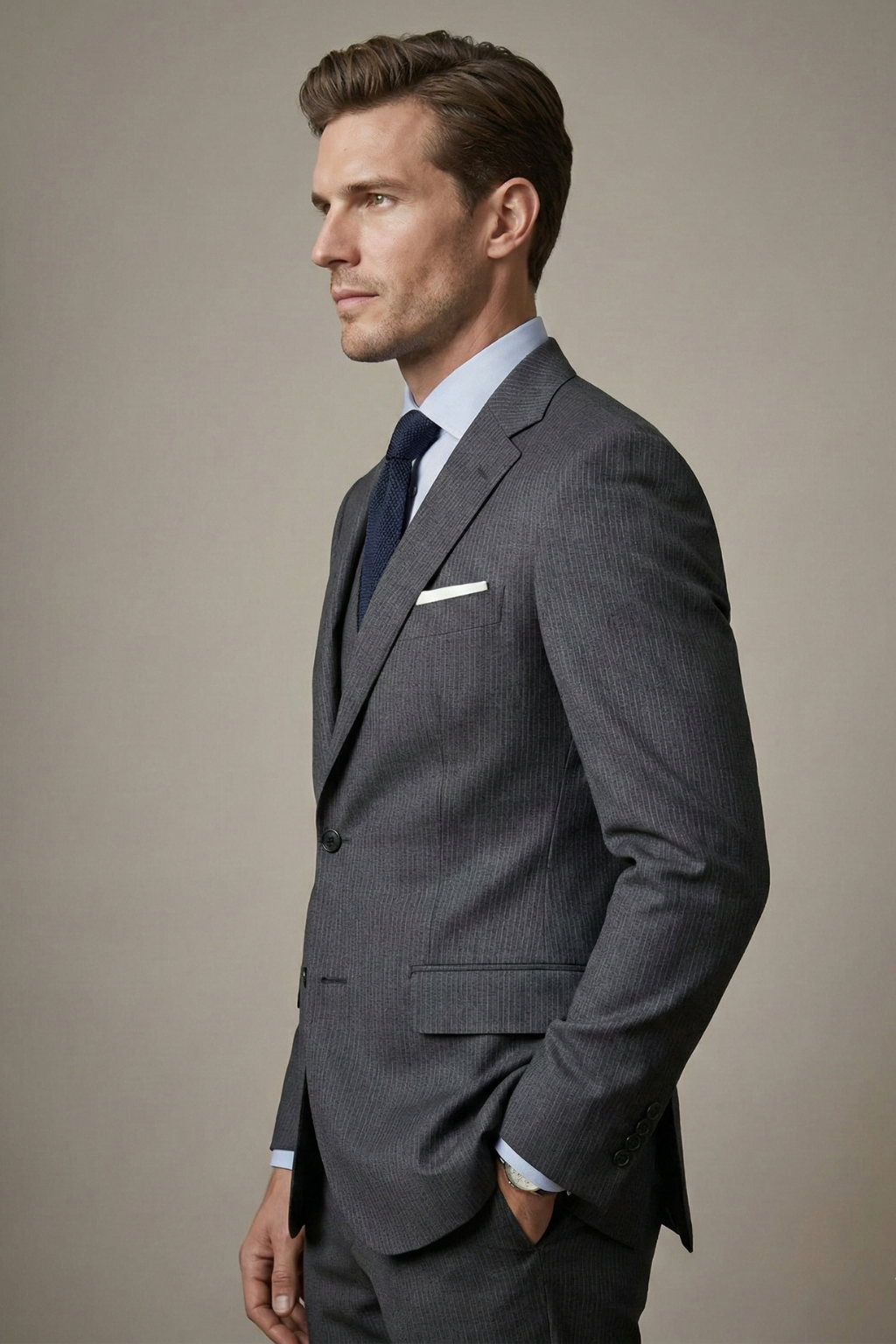 Graphite Striped Suit