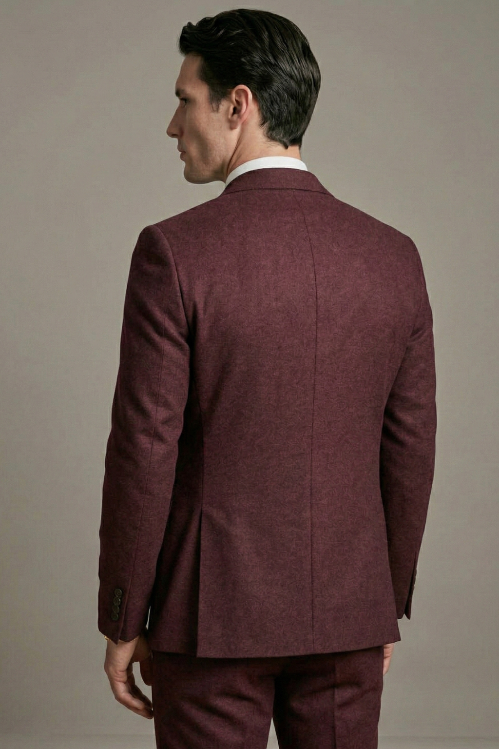 Regal Burgundy Double-Breasted Suit