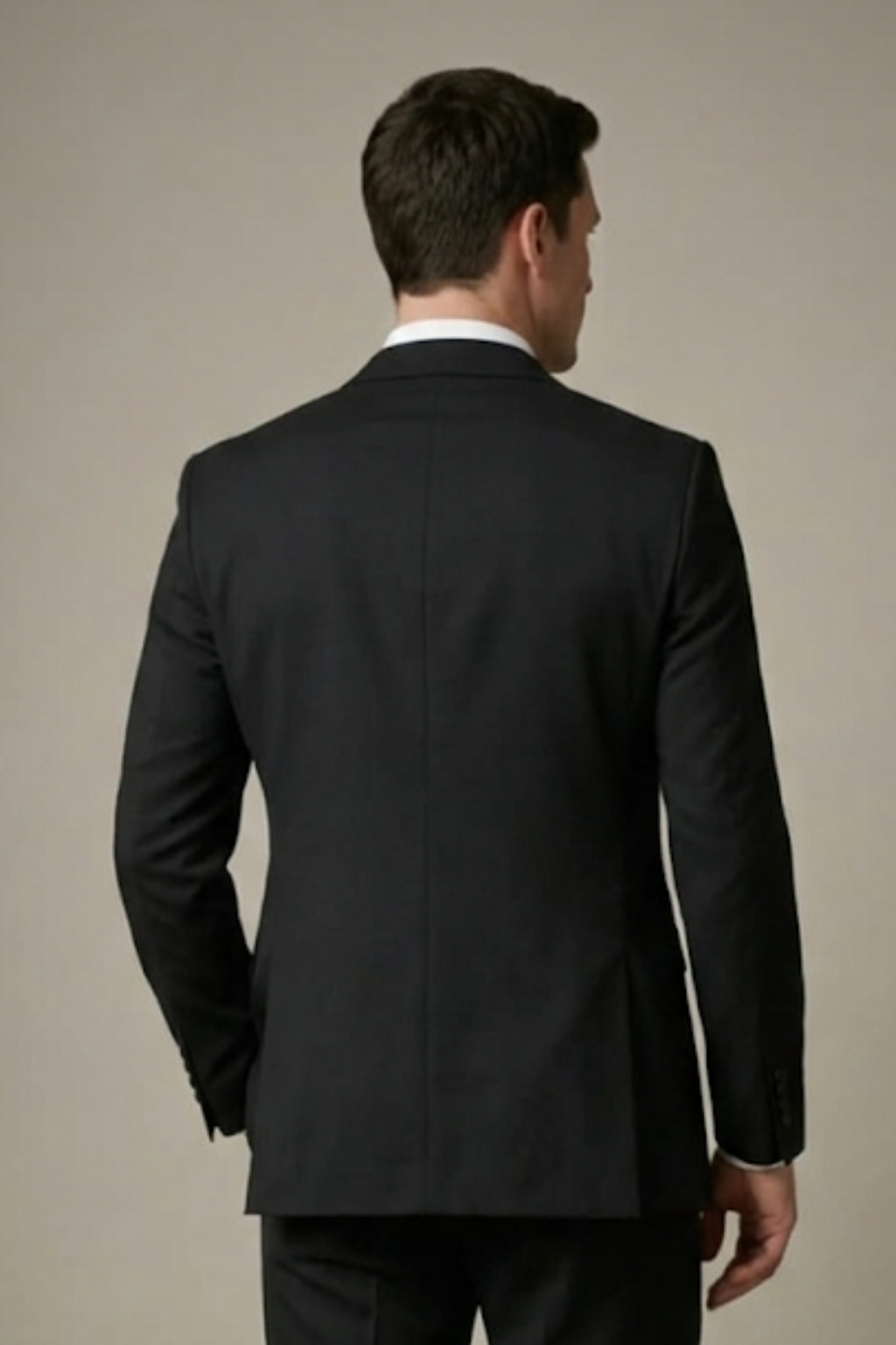 Eclipse Herringbone Black Suit