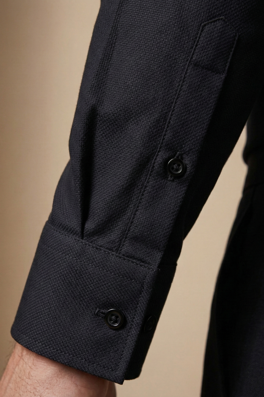 Black Plain-Front Tuxedo Shirt – White Tie