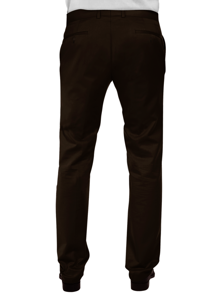Dress Pant - Solid Dark Brown - TRIO