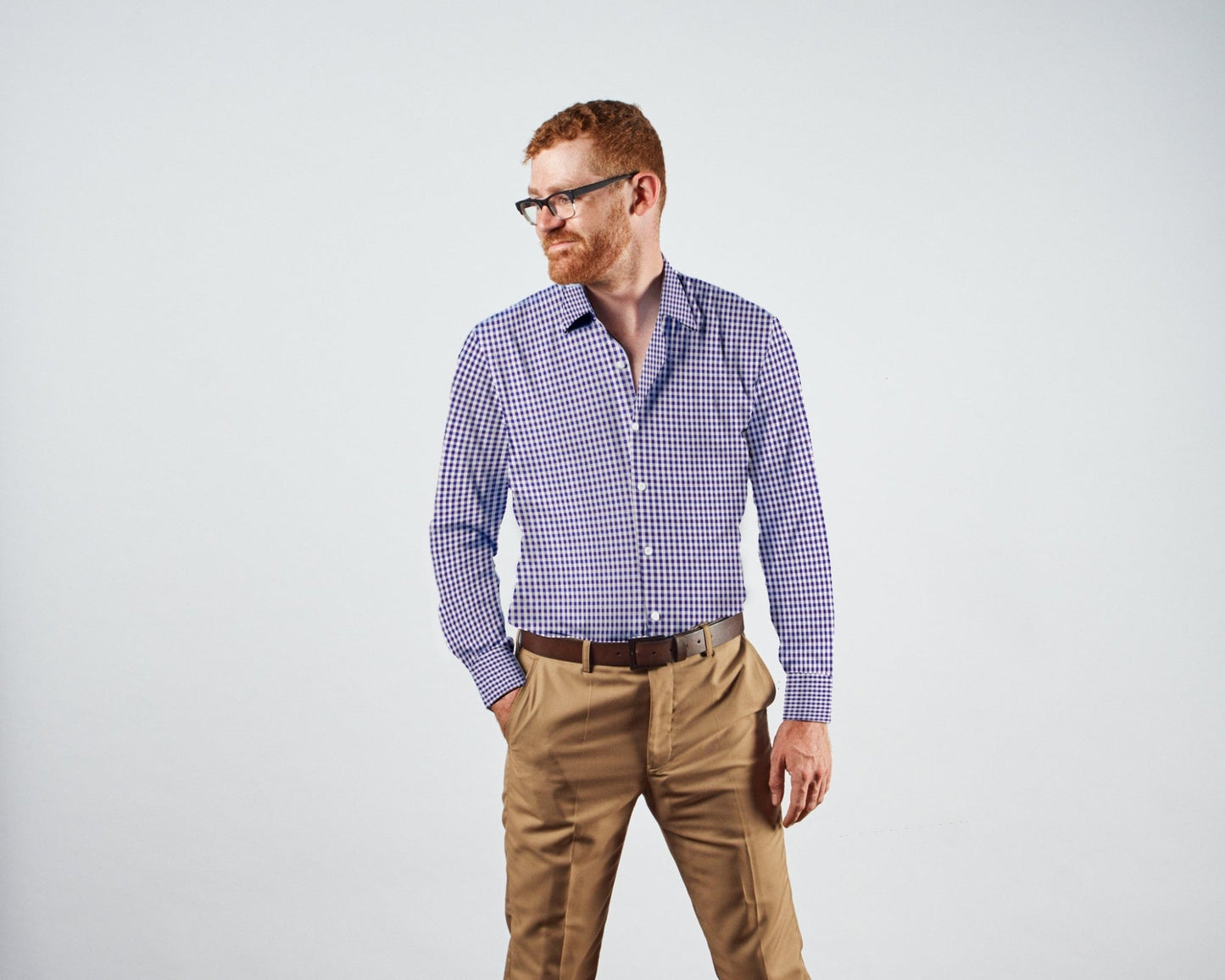 Dress Shirt - Royal Gingham - TRIO