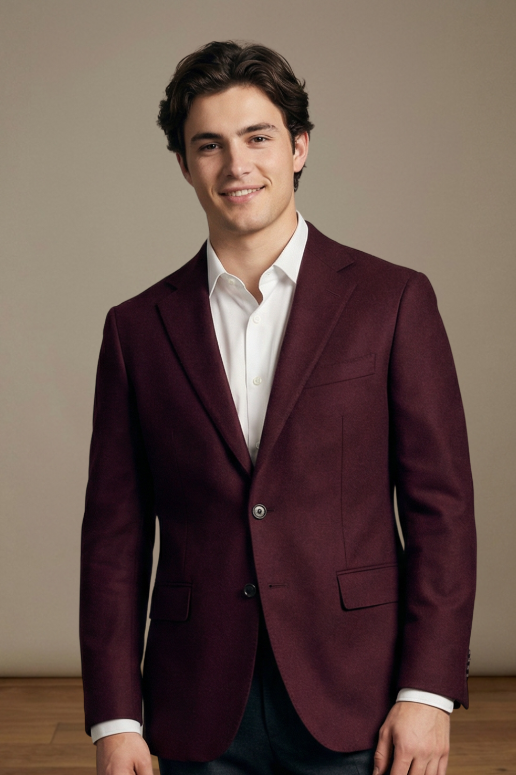 Burgundy Ivy League Fraternity Blazer