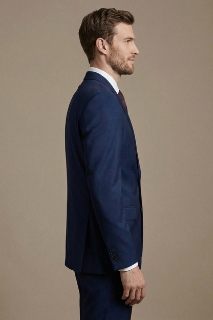 Classic Navy Slim Fit Suit for Tall Men