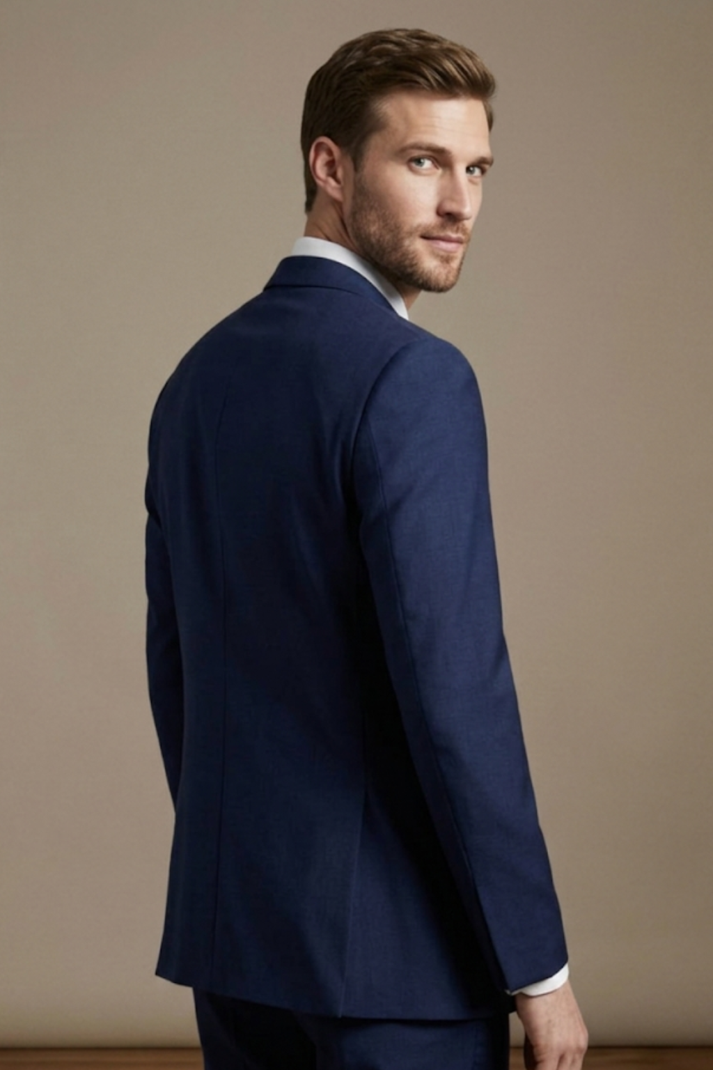 Classic Navy Slim Fit Suit for Tall Men