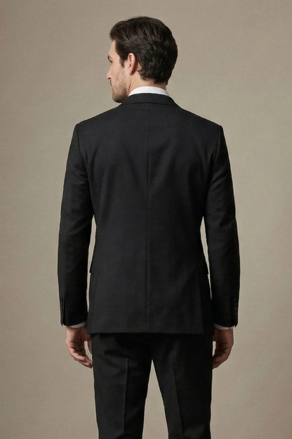 Classic Black Tailored Suit for Tall Men