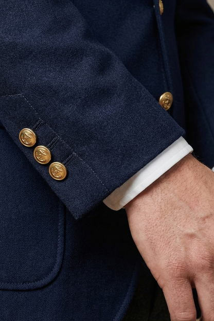 Classic Ivy League Navy Fraternity Blazer – Timeless Campus Style