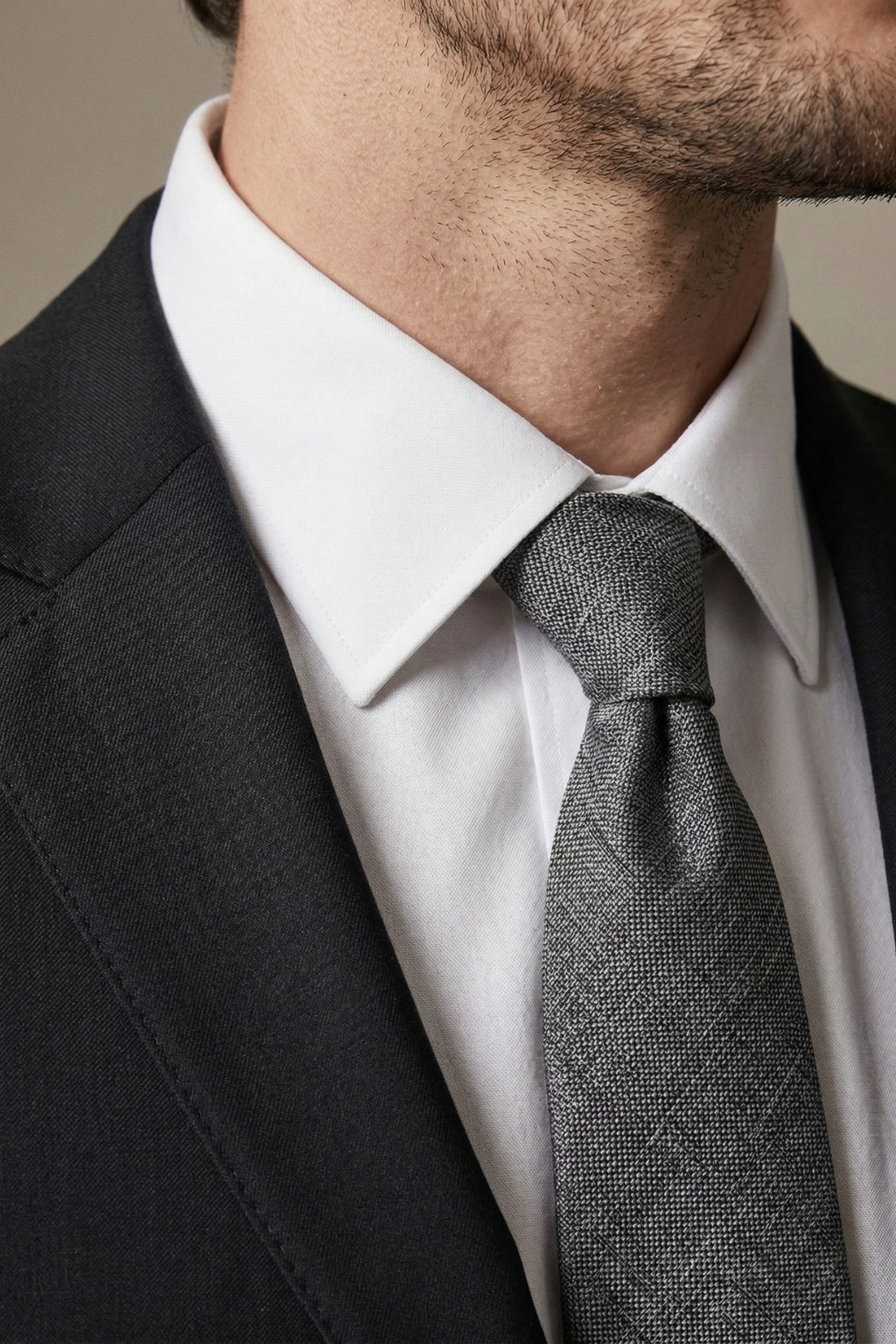 Classic Black Tailored Suit for Tall Men