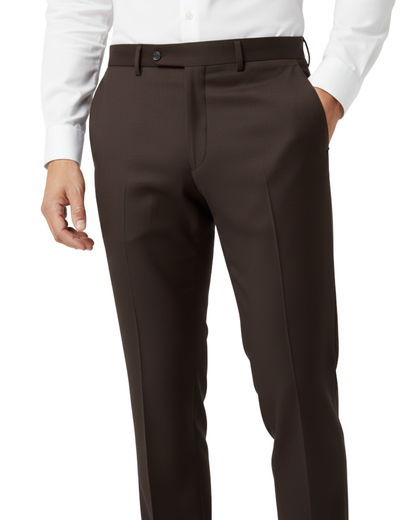 Dress Pant - Solid Dark Brown