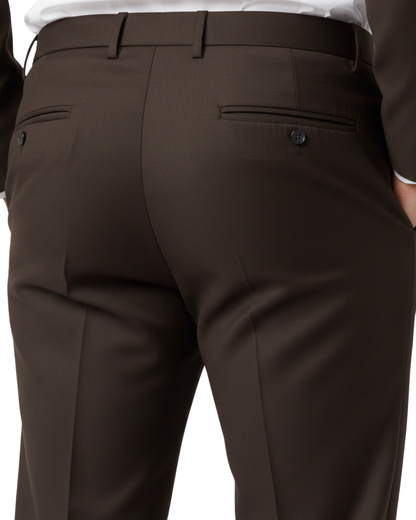 Dress Pant - Solid Dark Brown