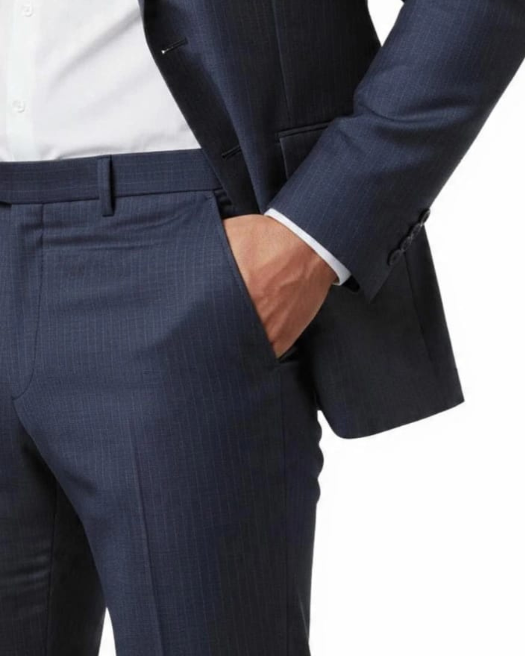 Dress Pant - Charcoal Blue Windowpane