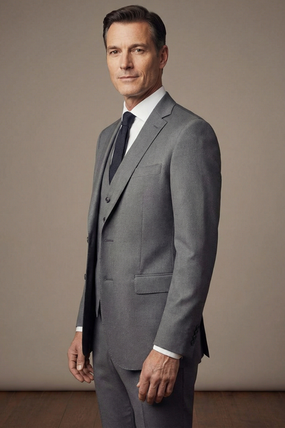 Titan Gray 100% Wool Suit