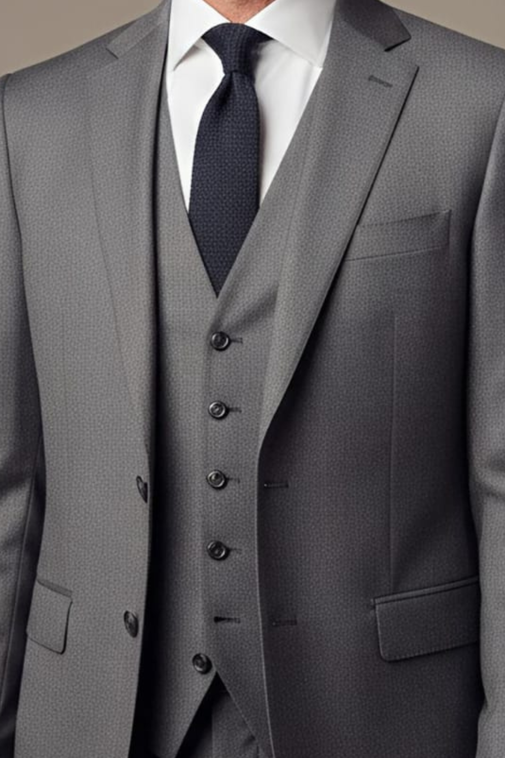 Titan Gray 100% Wool Suit