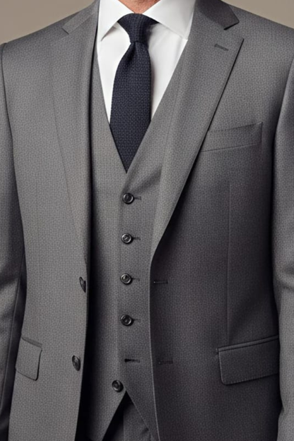 Titan Gray 100% Wool Suit