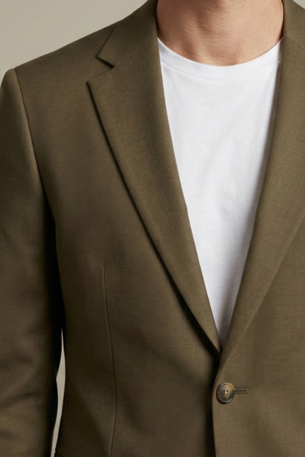 Earthy Olive Green Casual Suit