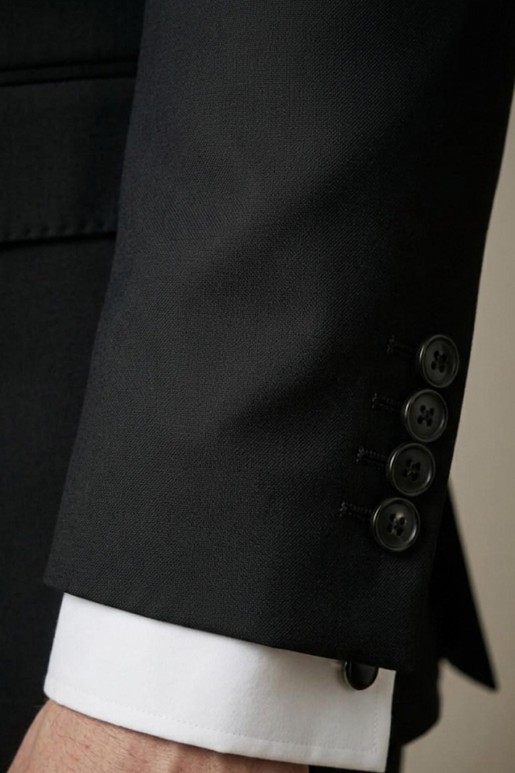 Eclipse Herringbone Black Suit