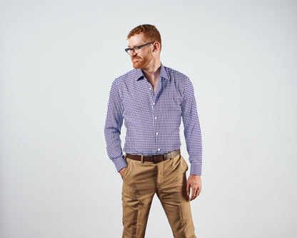 Dress Shirt - Royal Gingham - TRIO