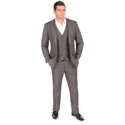Graphite Striped Suit - TRIO