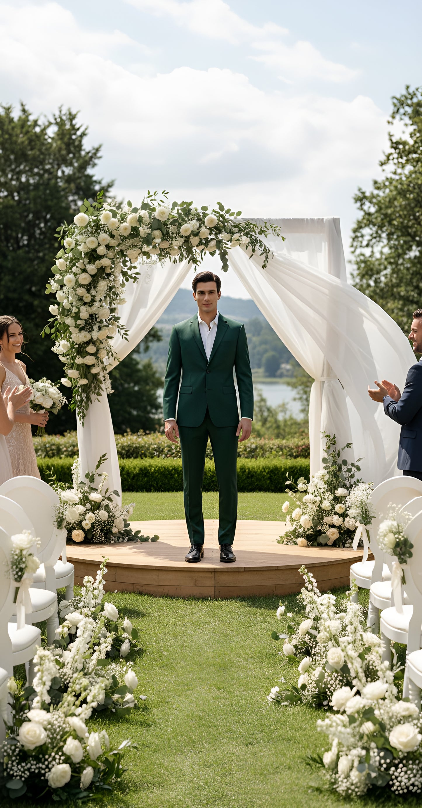 Emerald Dark Green Suit