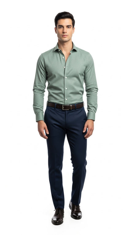 Dress Shirt - Sage Green with Slight Texture